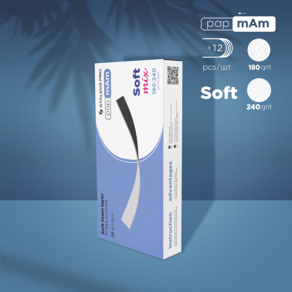 Limas desechables de doble cara papmAm Mix EXPERT Staleks (capa de espuma suave) (25 uds) - Image 3