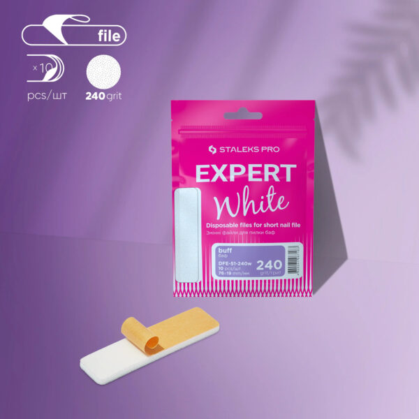 Buffer desechable Blanco Para Lima Corta (Lima De Pulido) EXPERT 51 (10 Unidades)