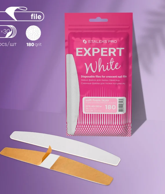 Adesivo Desechable Blanco Media Luna (Base Blanda) EXPERT 40 (30 Uds.