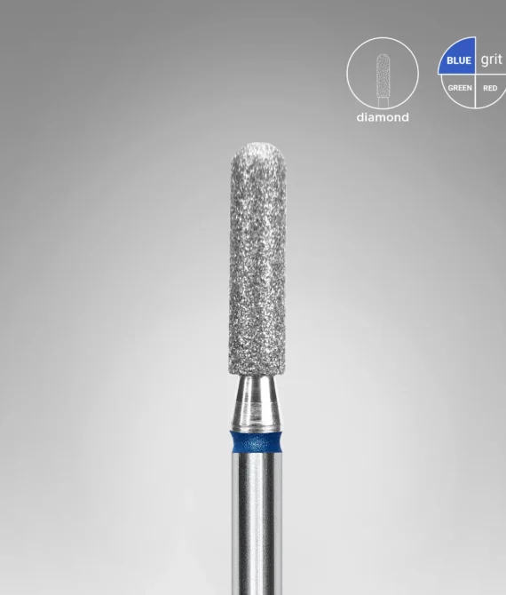 Fresa Diamante Cilíndrica Redondeada Azul EXPERT, Diam. de 2,5 mm / Parte Activa de 10 mm