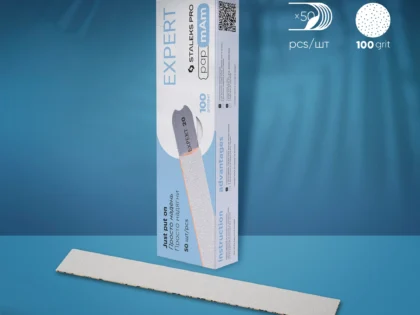 Fundas para base papmAm desechables blanca Staleks Pro Expert 22, grano 100/150/180/240 (50 uds.)