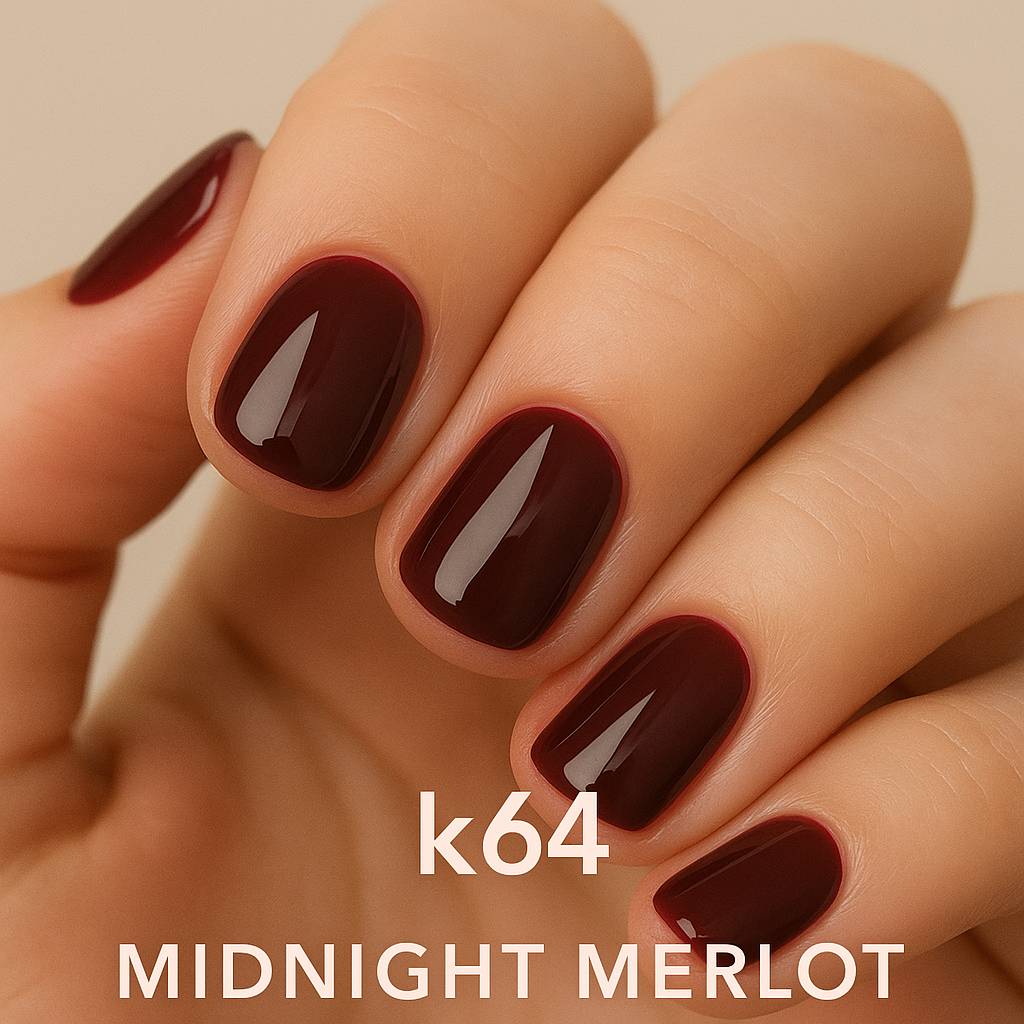Esmalte Permanente Nº k64 – Midnight Merlot 10ml - Imagen 2