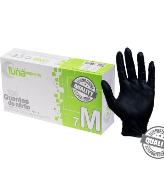 GUANTE NITRILO NEGRO (Varias Tallas)