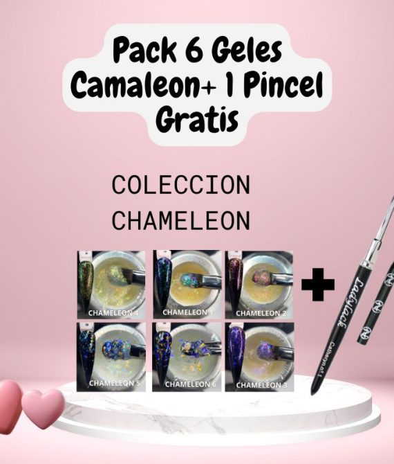 Pack 6 Geles Camaleon+ 1 Pincel Gratis