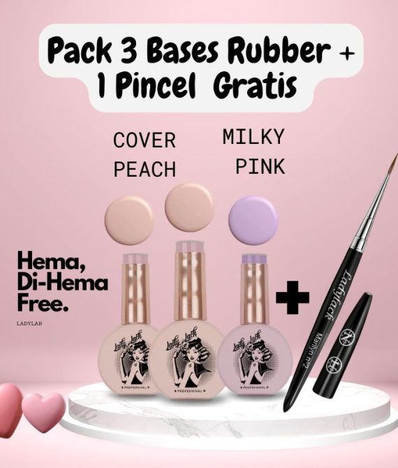 Pack de 3 Bases Rubber + 1 Pincel Gratis (2)