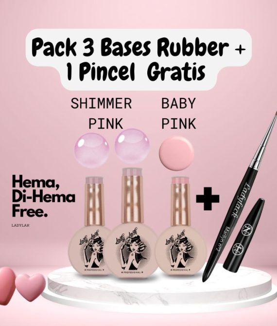 Pack de 3 Bases Rubber + 1 Pincel Gratis (3)