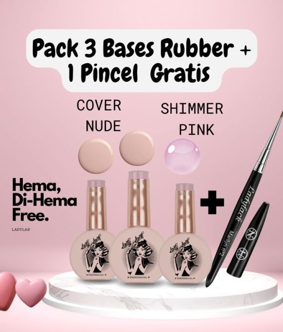 Pack de 3 Bases Rubber + 1 Pincel Gratis (4)